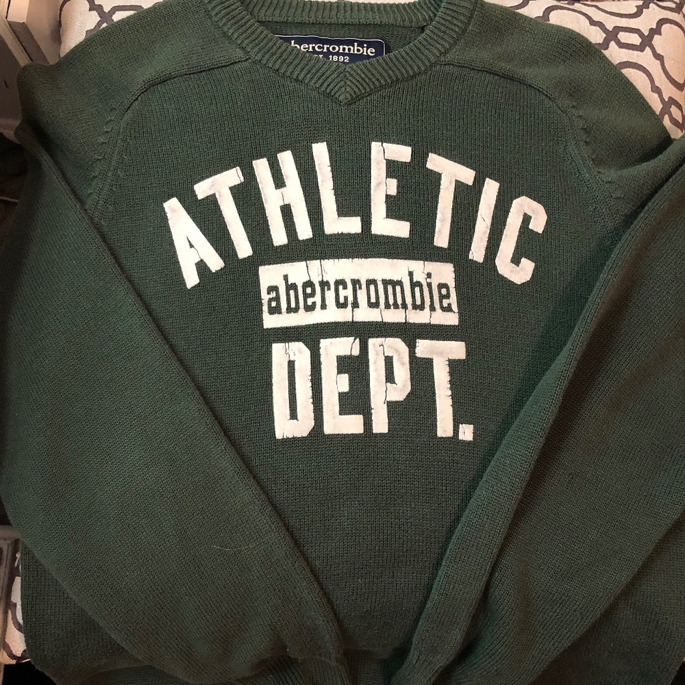 Dark Green Abercrombie and Fitch Sweater, Sz L